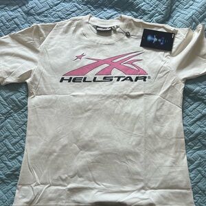 Authentic Hellstar Sport Logo PCP T-Shirt White/Pink/Black